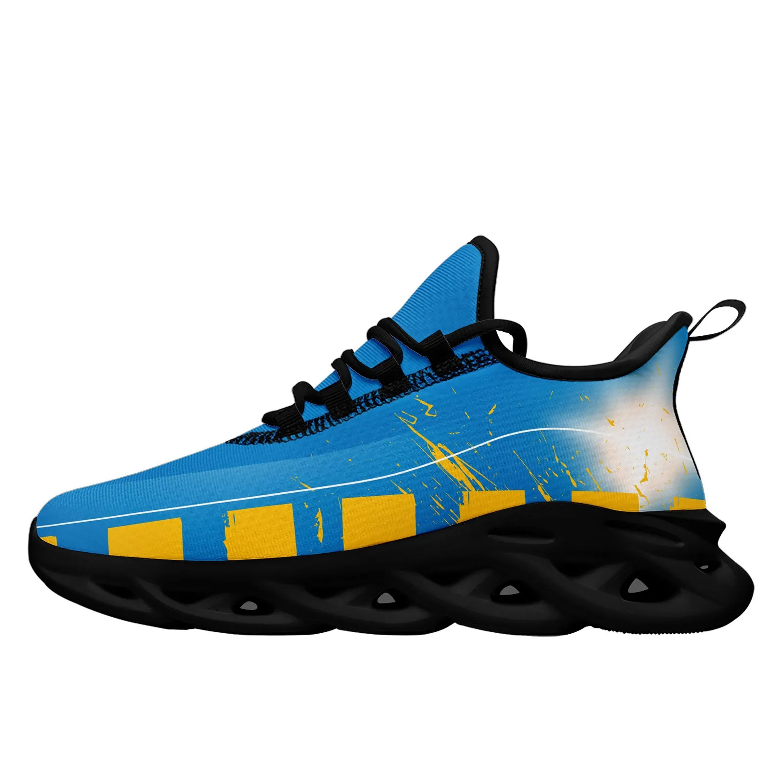 Custom Blue Yellow Los Angeles Maxsoul Shoes Personalized Sneaker FN003-D020260-22