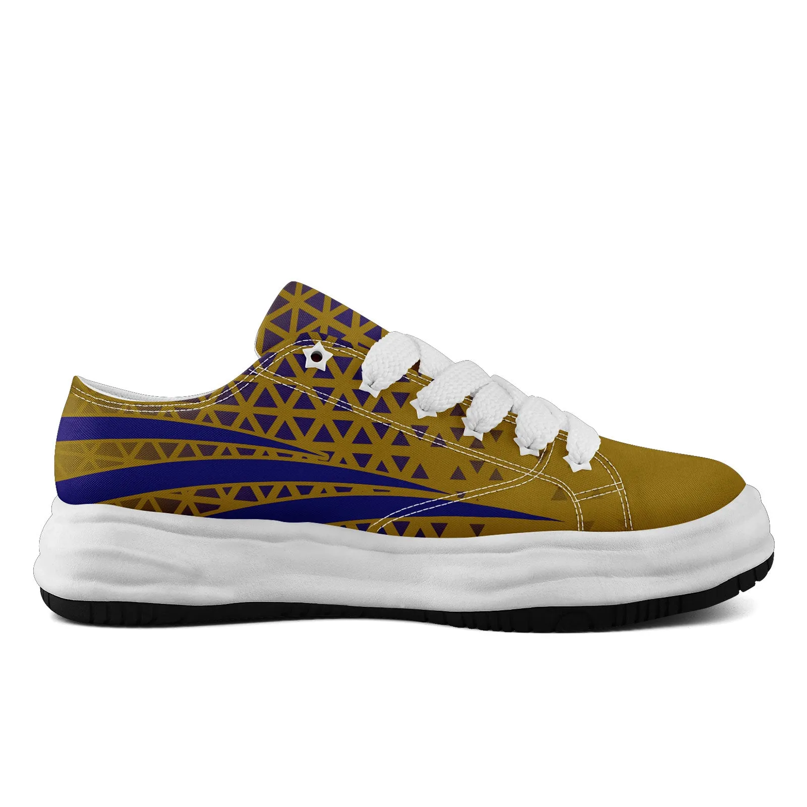 Custom Blue Yellow Maryland Shoes Personalized Sneaker FN038-D023003-2