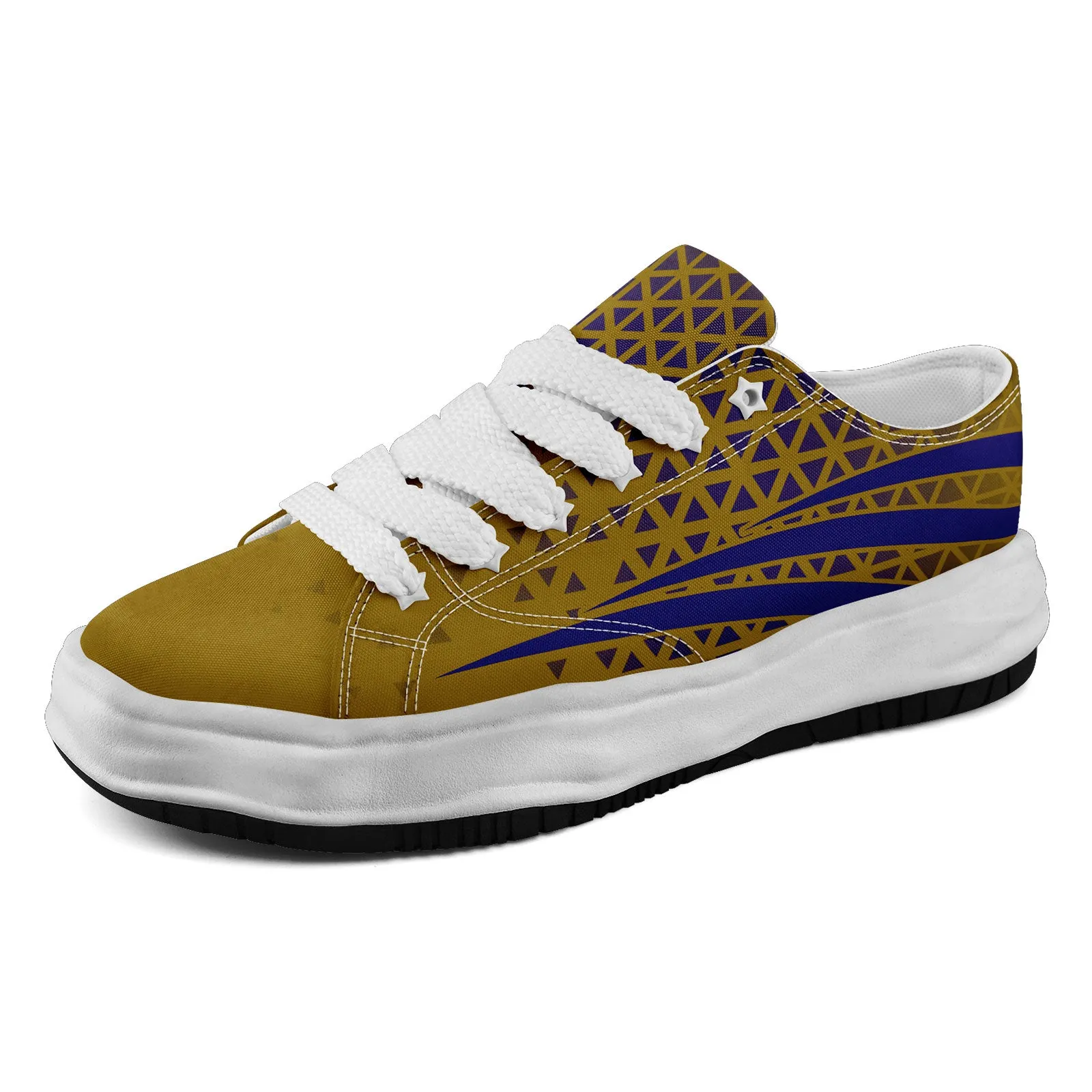 Custom Blue Yellow Maryland Shoes Personalized Sneaker FN038-D023003-2