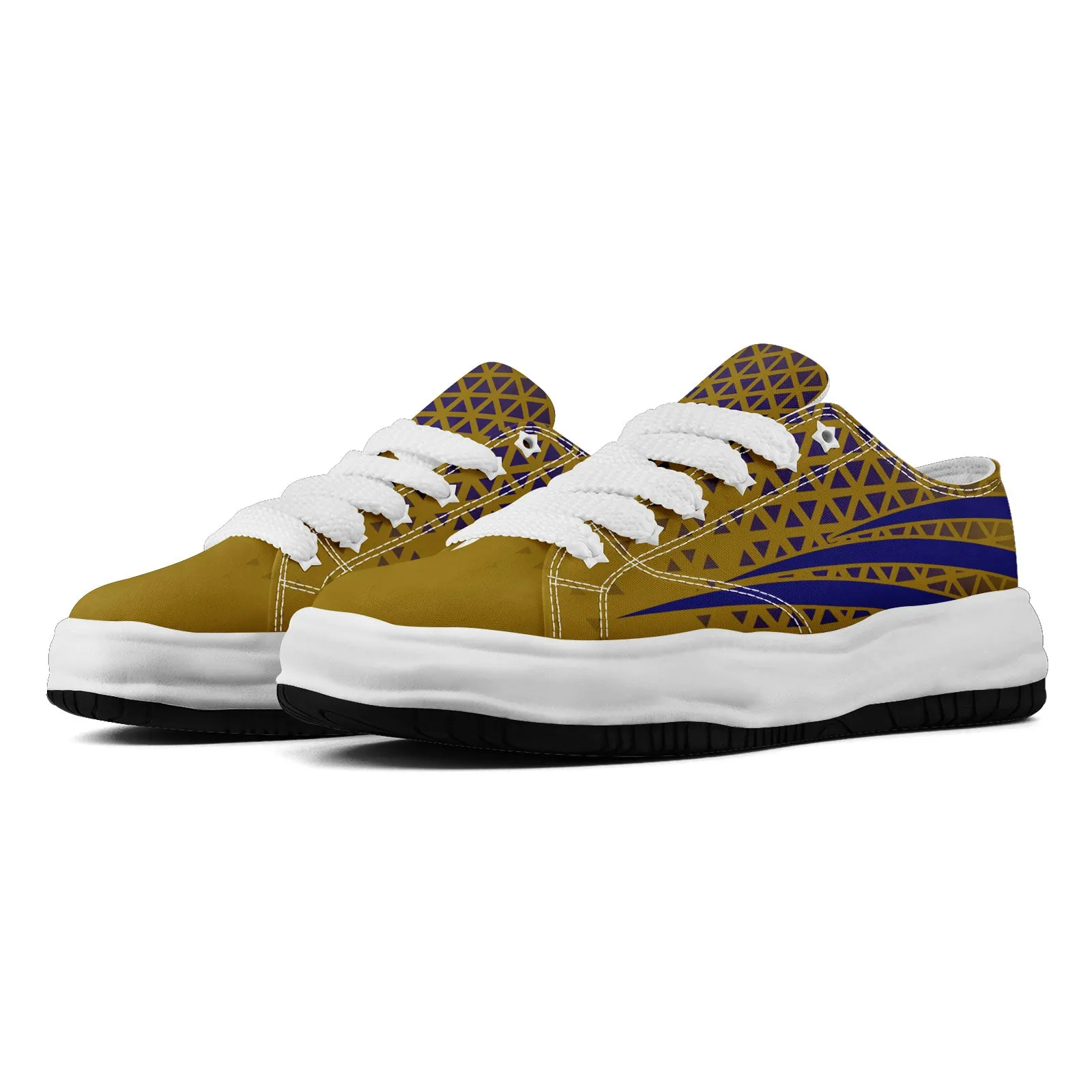 Custom Blue Yellow Maryland Shoes Personalized Sneaker FN038-D023003-2