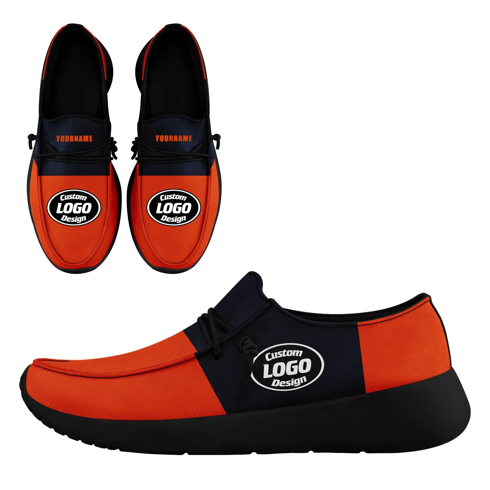 Custom Chicago Orange Blue Shoes Personalized Sneaker FN018-D020278-7