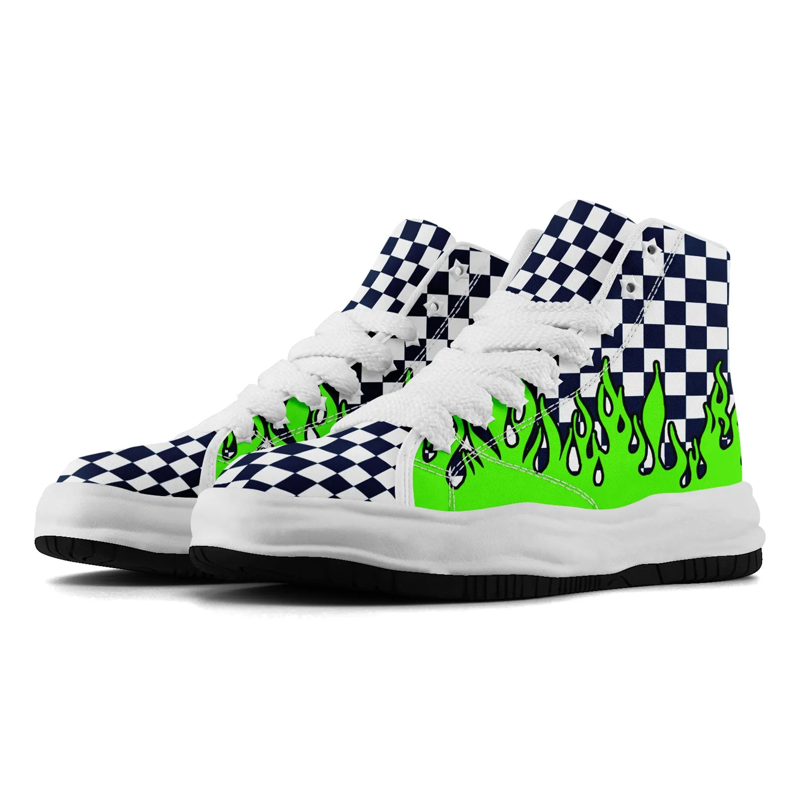 Custom Green Blue White Seattle Firesoul Shoes Personalized Sneaker FN039-D020272-27