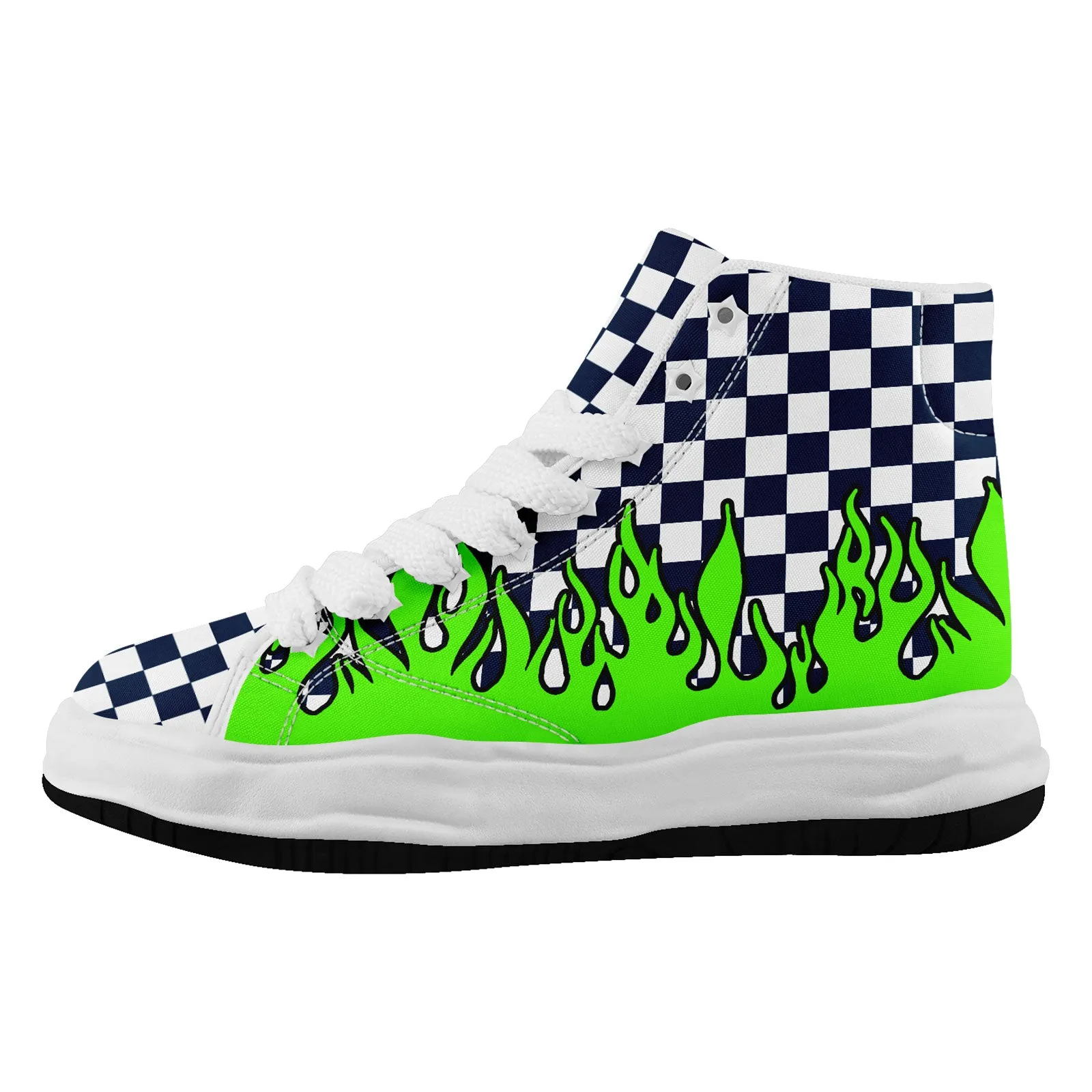 Custom Green Blue White Seattle Firesoul Shoes Personalized Sneaker FN039-D020272-27