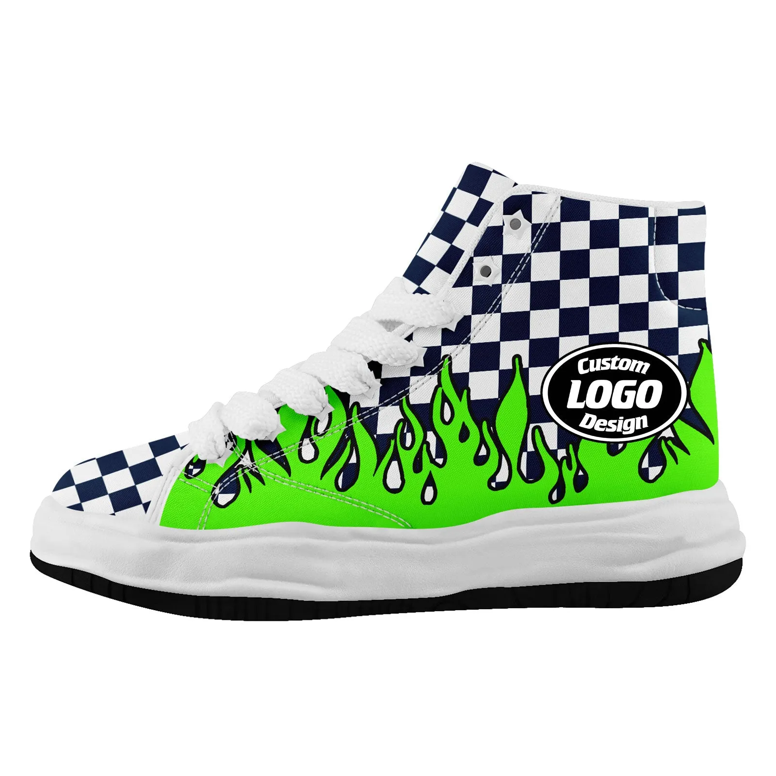 Custom Green Blue White Seattle Firesoul Shoes Personalized Sneaker FN039-D020272-27