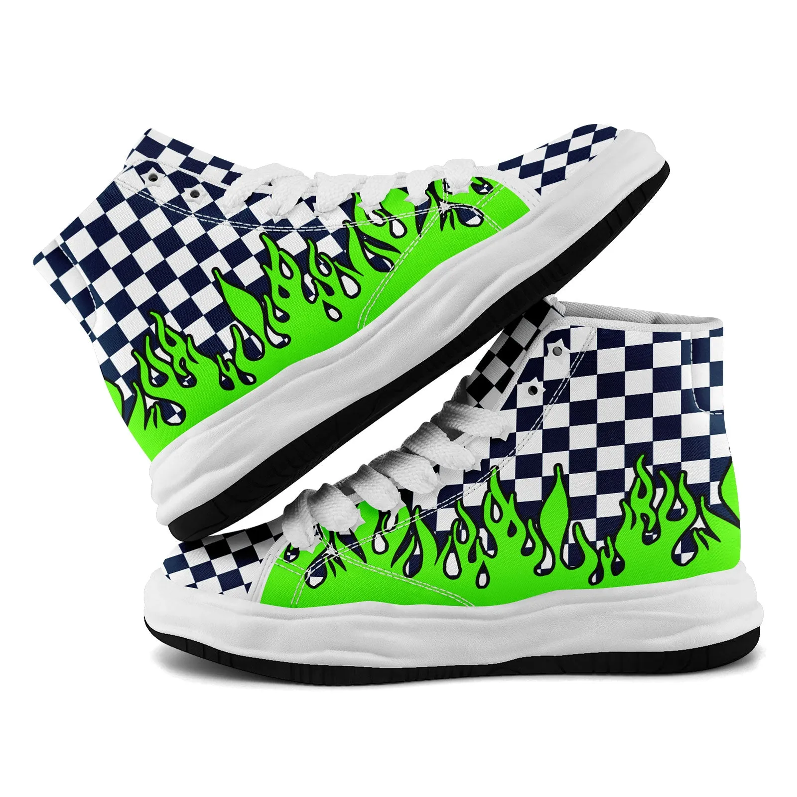 Custom Green Blue White Seattle Firesoul Shoes Personalized Sneaker FN039-D020272-27