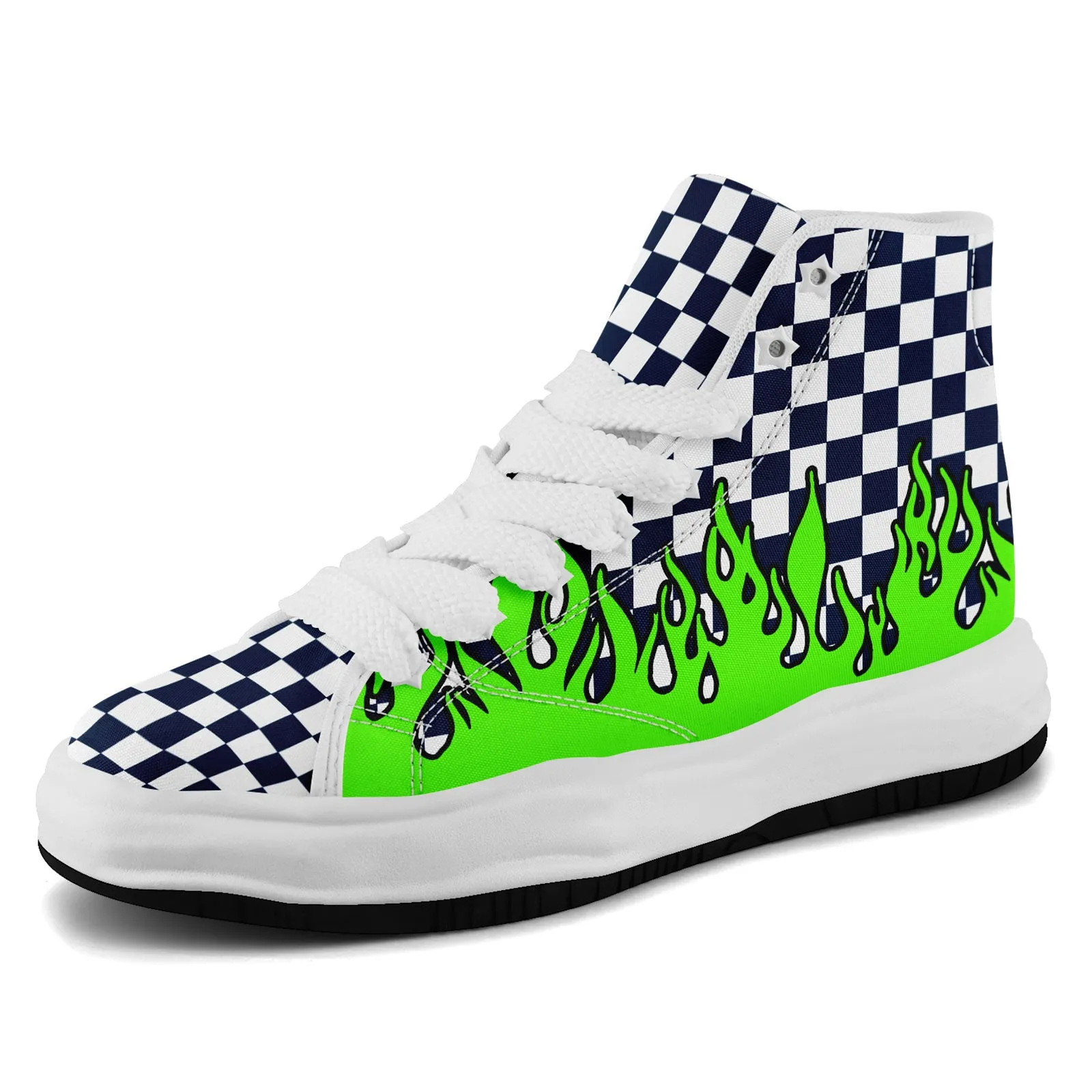 Custom Green Blue White Seattle Firesoul Shoes Personalized Sneaker FN039-D020272-27