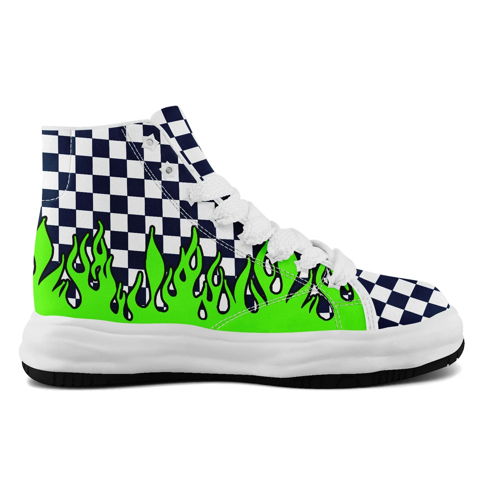 Custom Green Blue White Seattle Firesoul Shoes Personalized Sneaker FN039-D020272-27