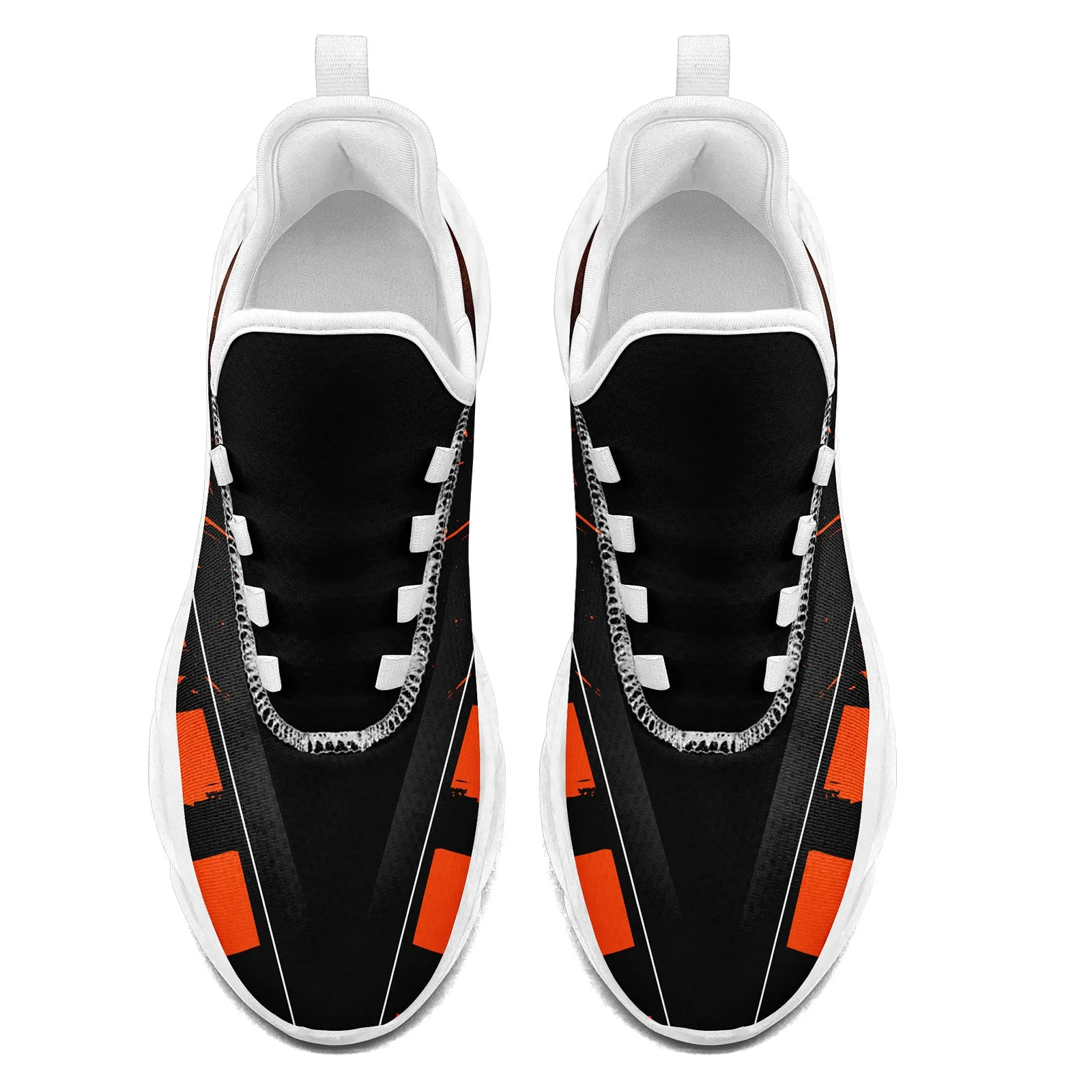 Custom Orange Black Cincinnati MaxSoul Shoes and Hat Combo Offer Personalized Combo ZH-D020264-6