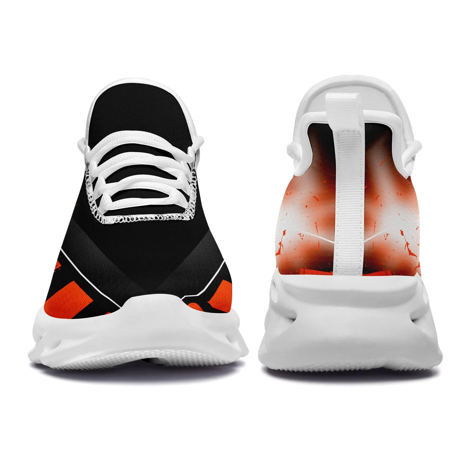 Custom Orange Black Cincinnati MaxSoul Shoes and Hat Combo Offer Personalized Combo ZH-D020264-6