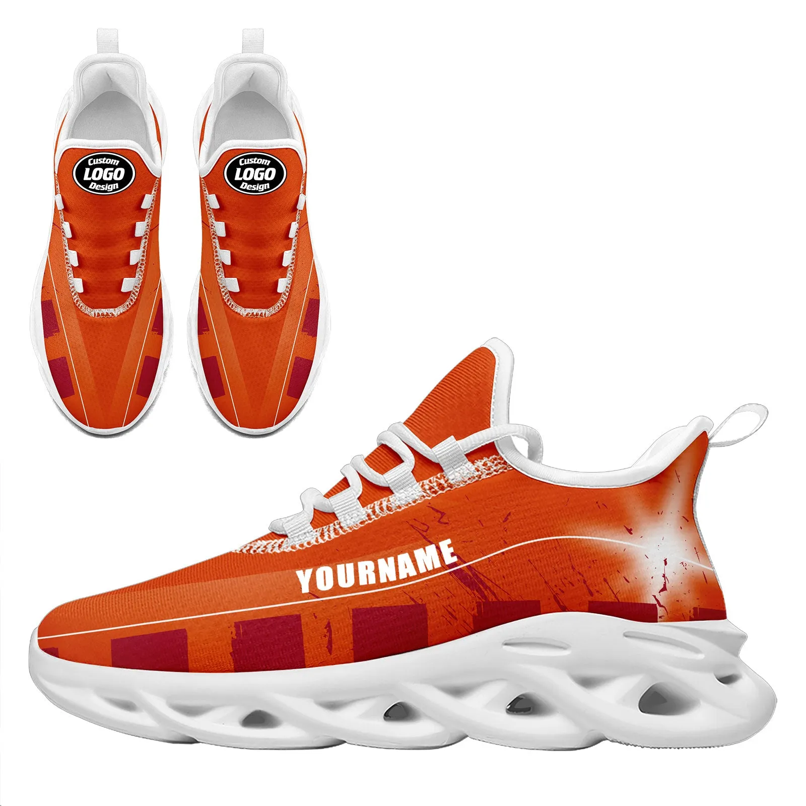 Custom Orange Red Tampa Bay MaxSoul Shoes and Hat Combo Offer Personalized Combo ZH-D020264-29