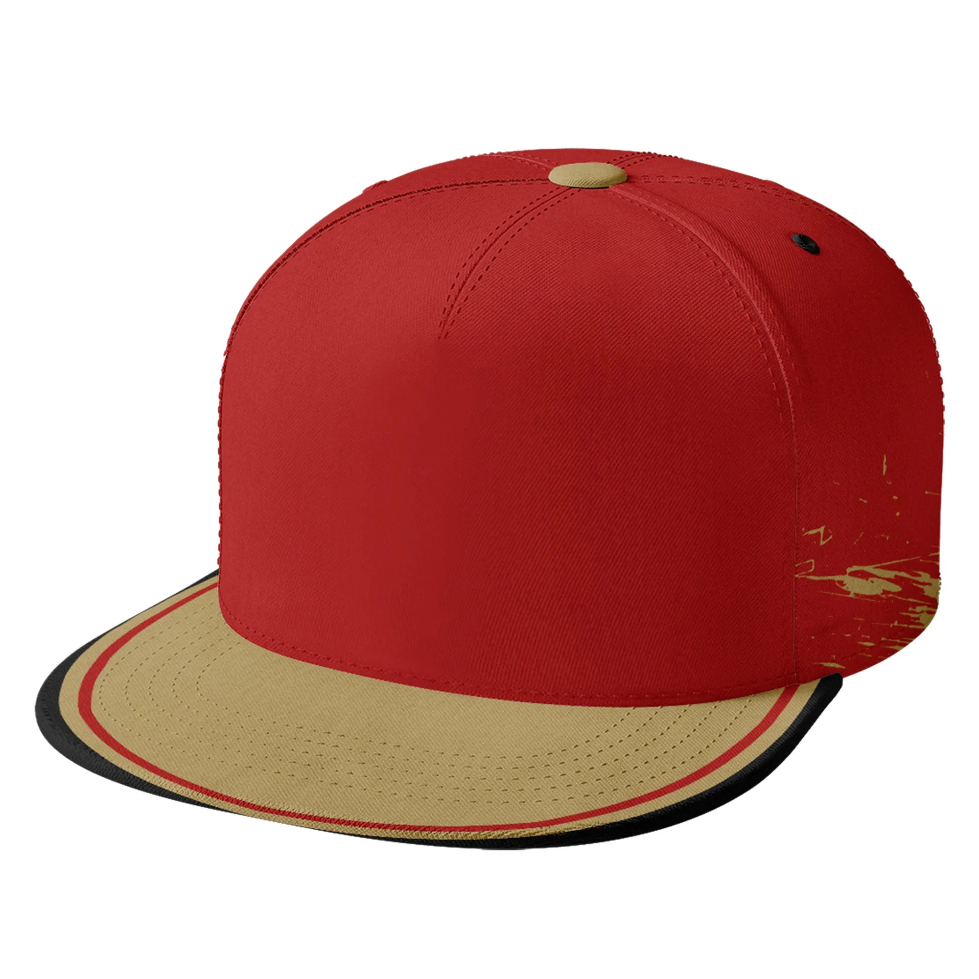 Custom Red Yellow San Francisco MaxSoul Shoes and Hat Combo Offer Personalized Combo ZH-D020264-25