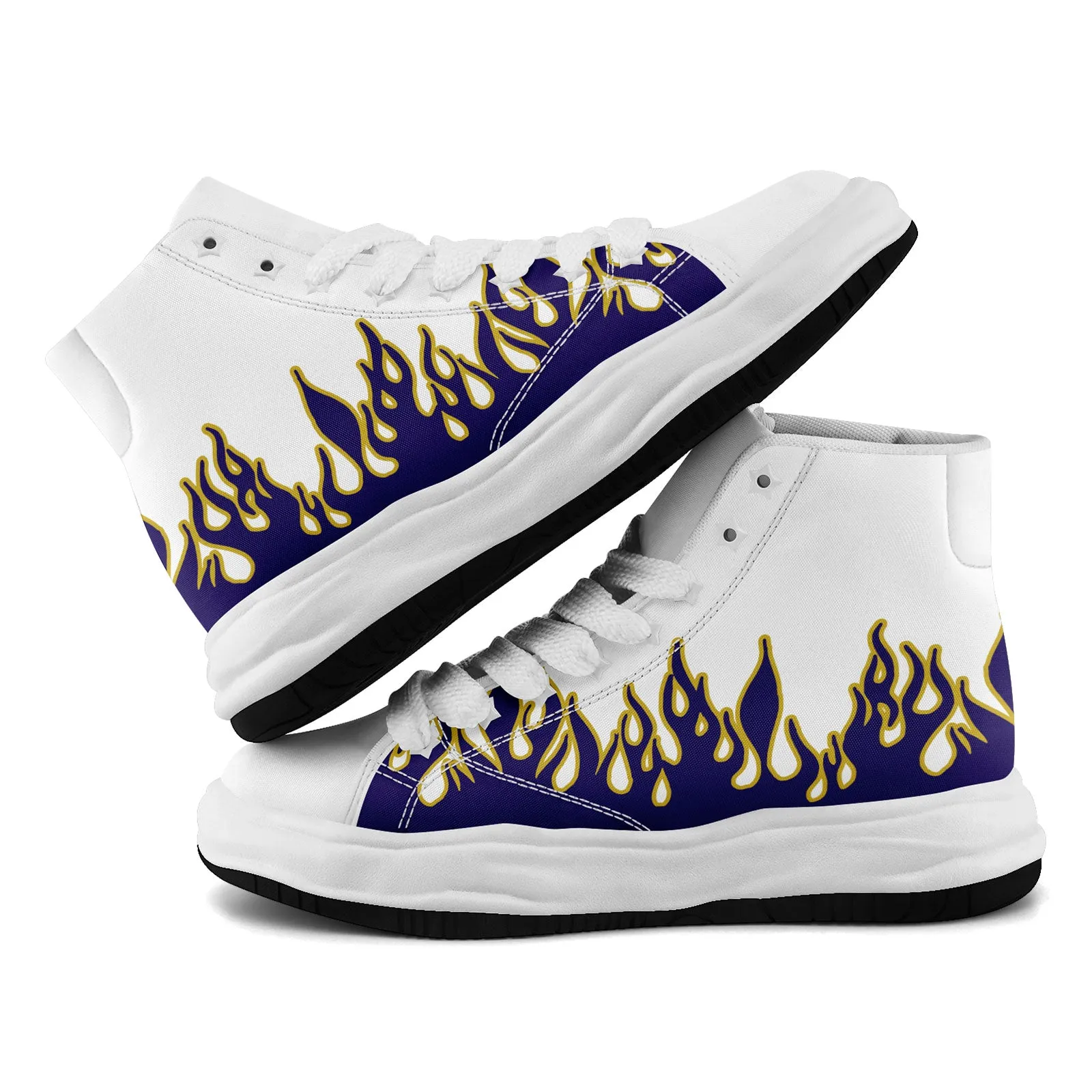 Custom White Purple Baltimore Firesoul Shoes Personalized Sneaker FN039-D020272-2