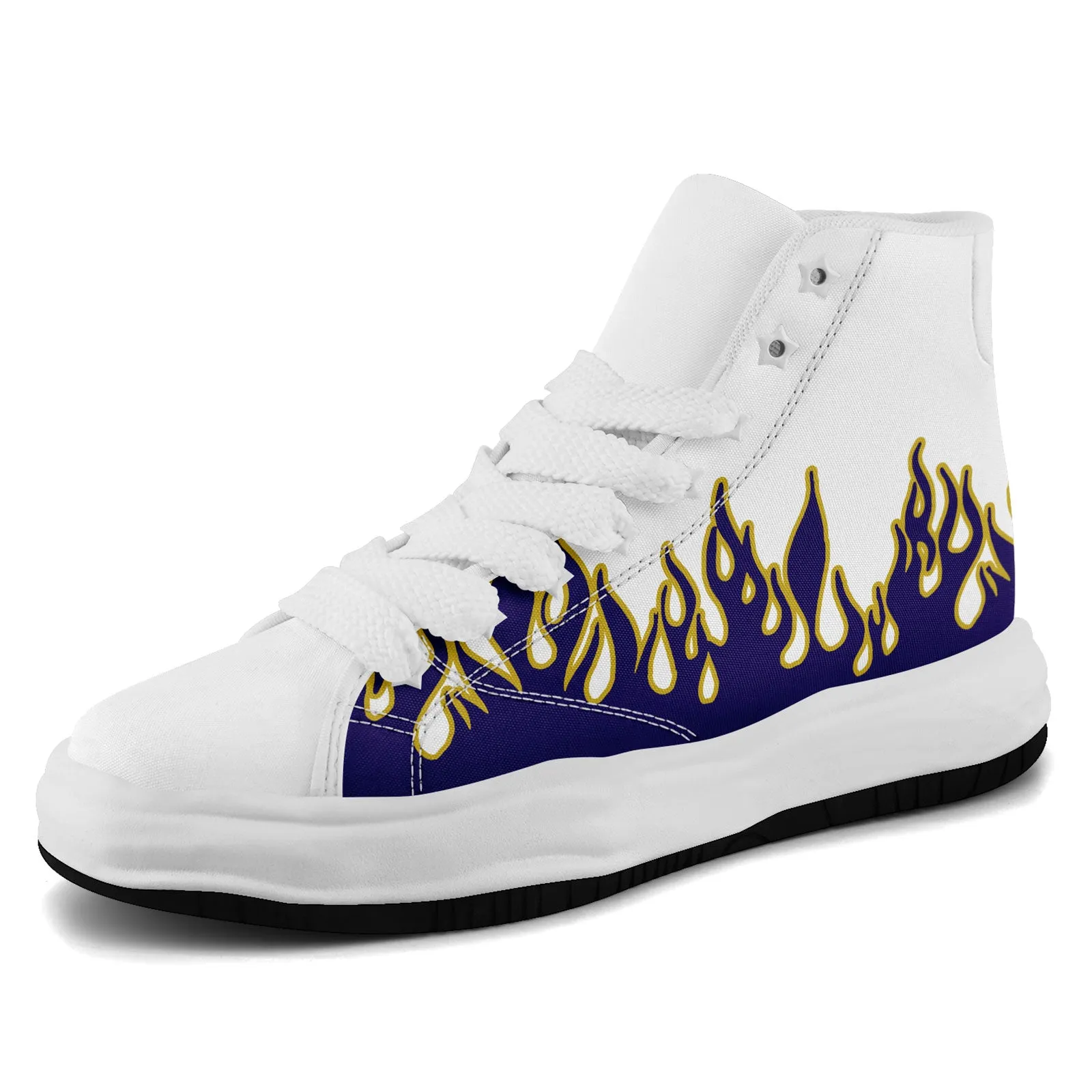 Custom White Purple Baltimore Firesoul Shoes Personalized Sneaker FN039-D020272-2