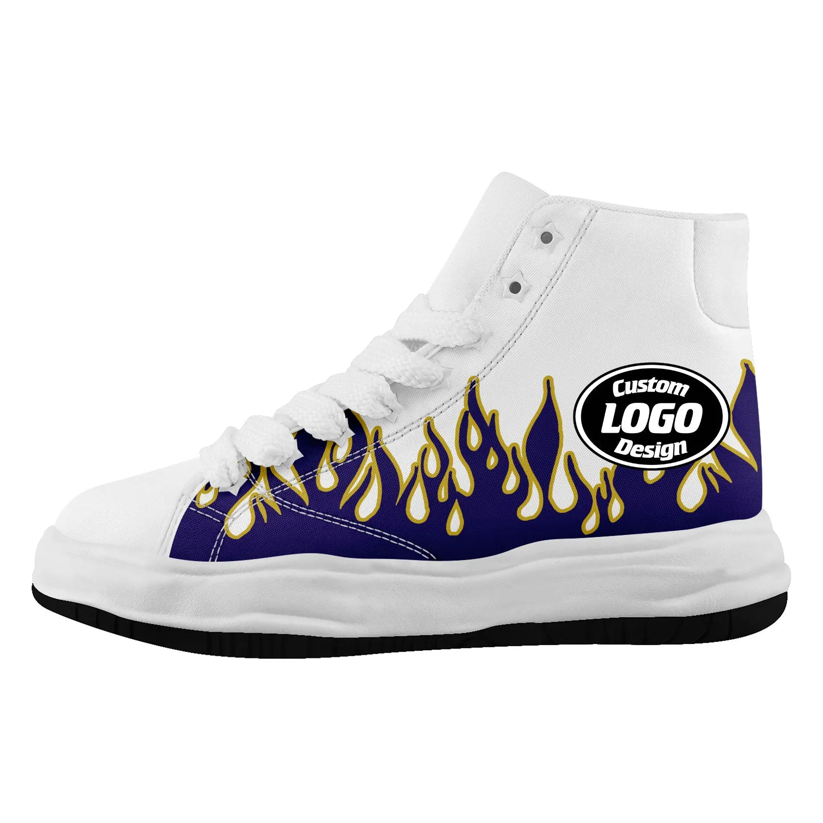 Custom White Purple Baltimore Firesoul Shoes Personalized Sneaker FN039-D020272-2