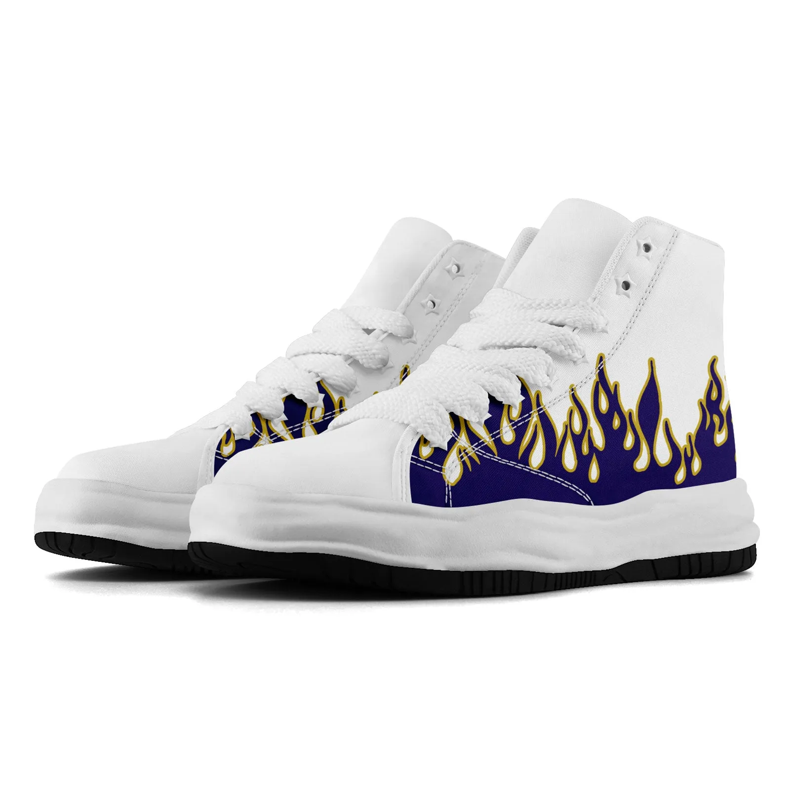 Custom White Purple Baltimore Firesoul Shoes Personalized Sneaker FN039-D020272-2