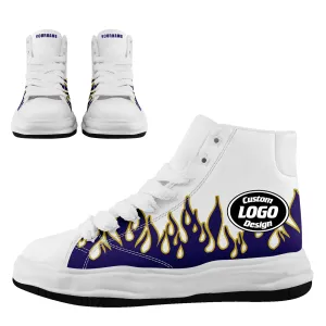 Custom White Purple Baltimore Firesoul Shoes Personalized Sneaker FN039-D020272-2