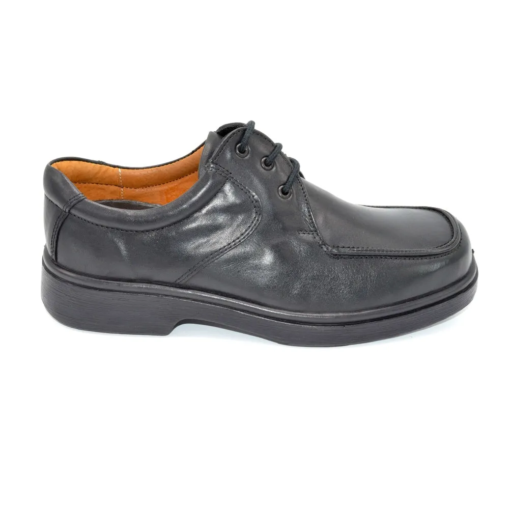 DB Saxon - Mens Wide FIt Lace Up - 4E Fitting - Black