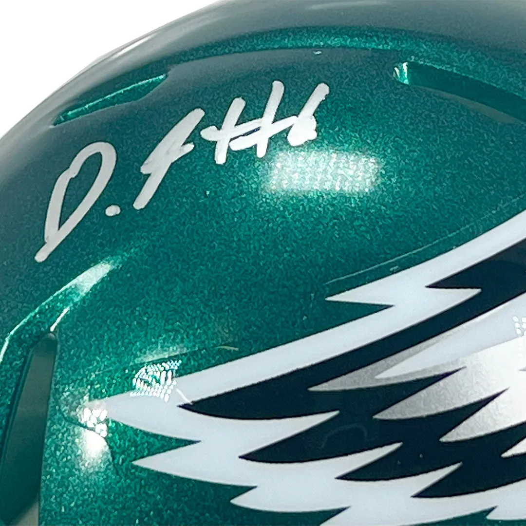 DeVonta Smith Signed Philadelphia Eagles Speed Mini Football Helmet (Fanatics)