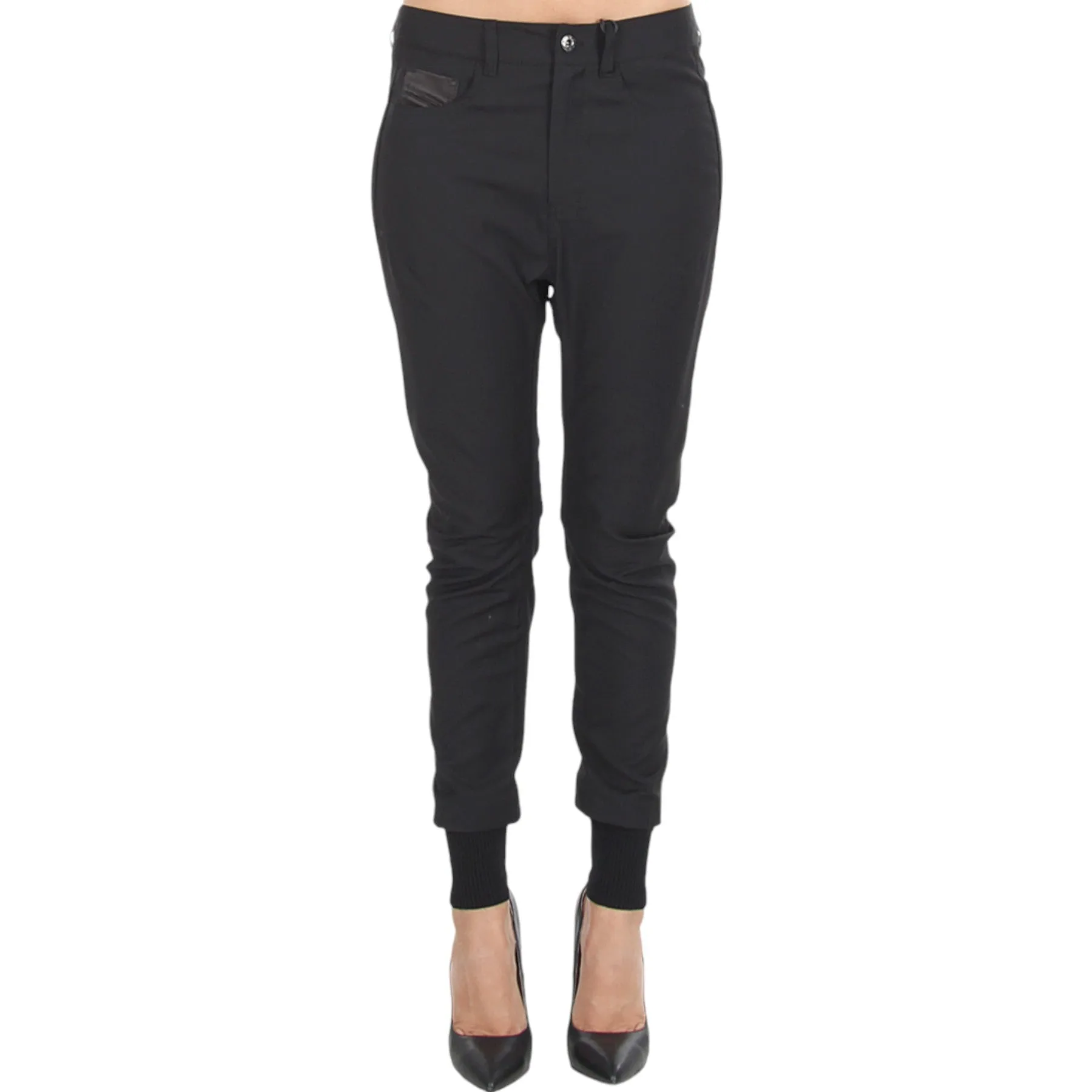 DIESEL P VICENTE Womens Jogging Bottom Slim Fit Casual Jogger Black Sweatpants