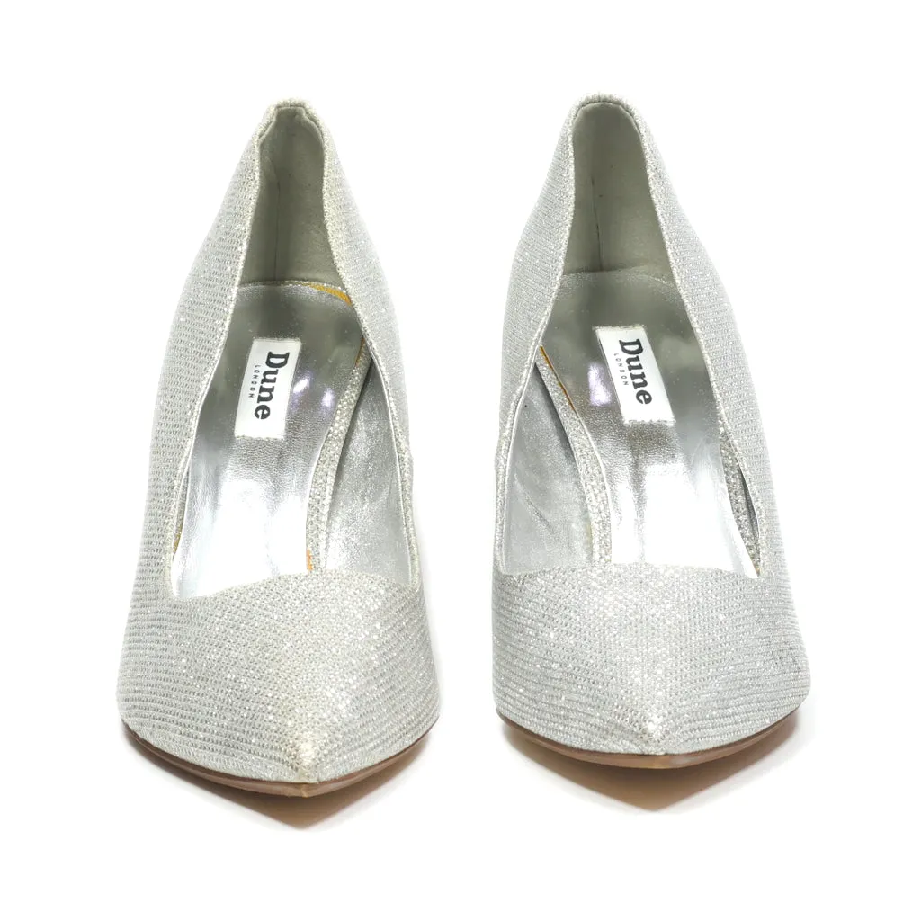 Dune London High-Heel Shoes Polyester Silver Colour For Women