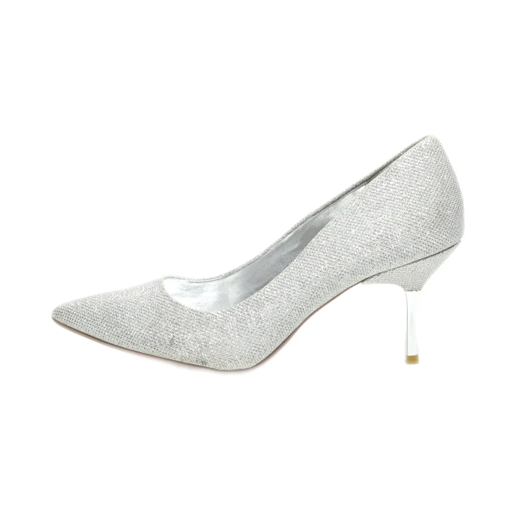 Dune London High-Heel Shoes Polyester Silver Colour For Women