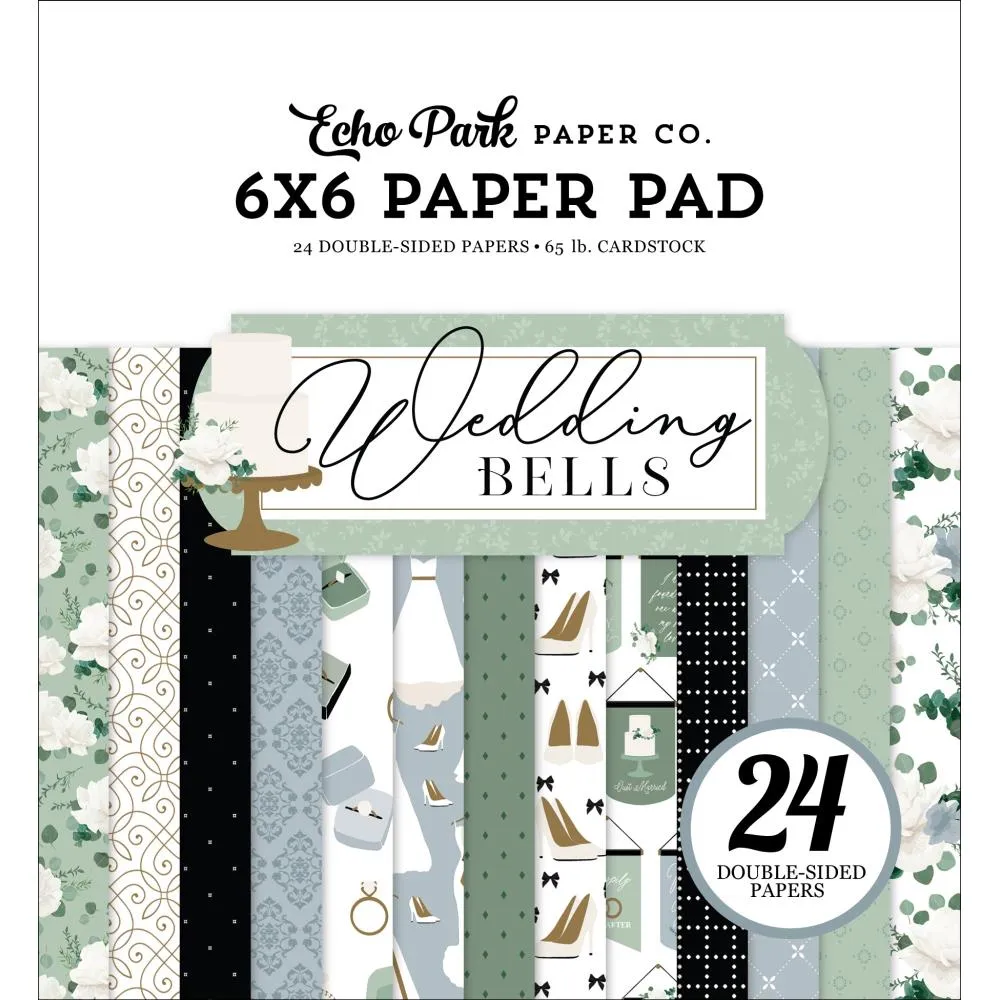 Echo Park Double-Sided Paper Pad 6"X6" Wedding Bells