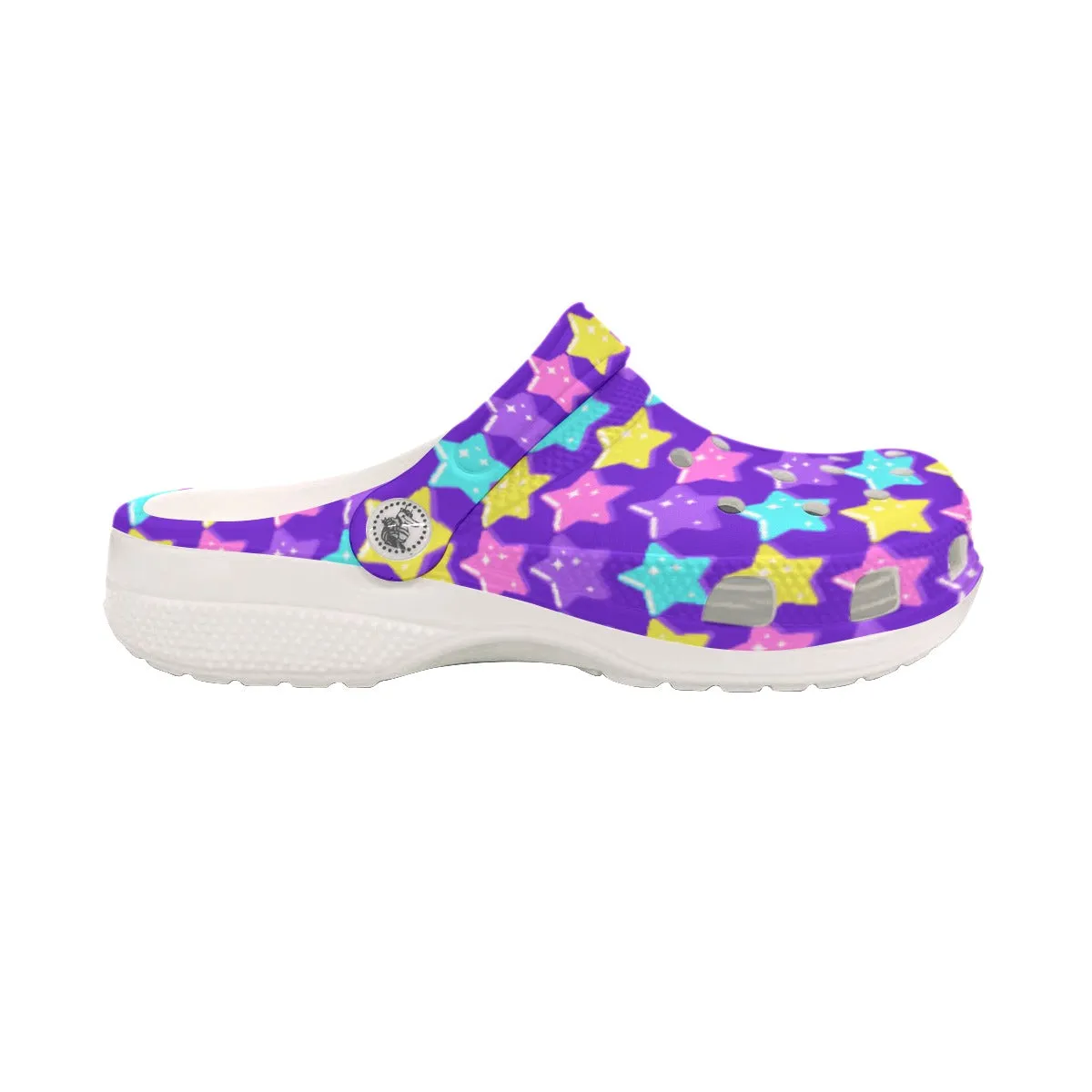 Electric Star Wave Indigo Purple Classic Clogs Men's Shoes