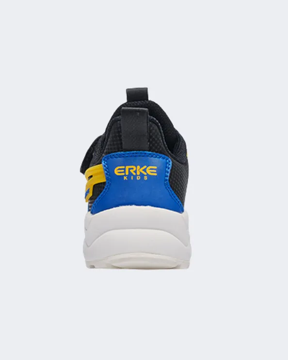 Erke Casual Kids Running Shoes Black/Blue/Yellow 77122102085-004