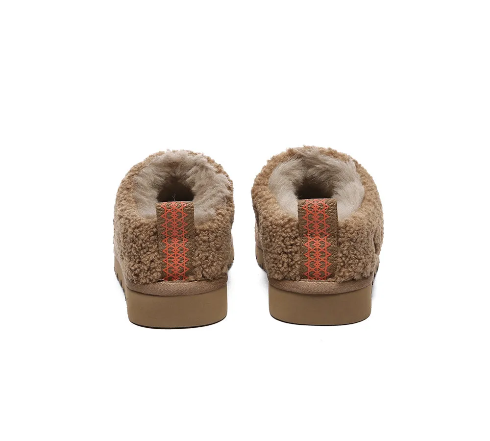 EVERAU® UGG Slippers Sheepskin Wool Plush Ankle Teddycozy