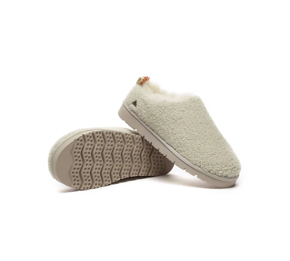 EVERAU® UGG Slippers Sheepskin Wool Plush Ankle Teddycozy