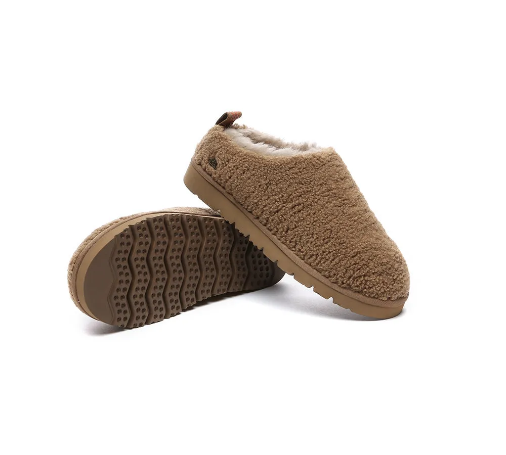 EVERAU® UGG Slippers Sheepskin Wool Plush Ankle Teddycozy