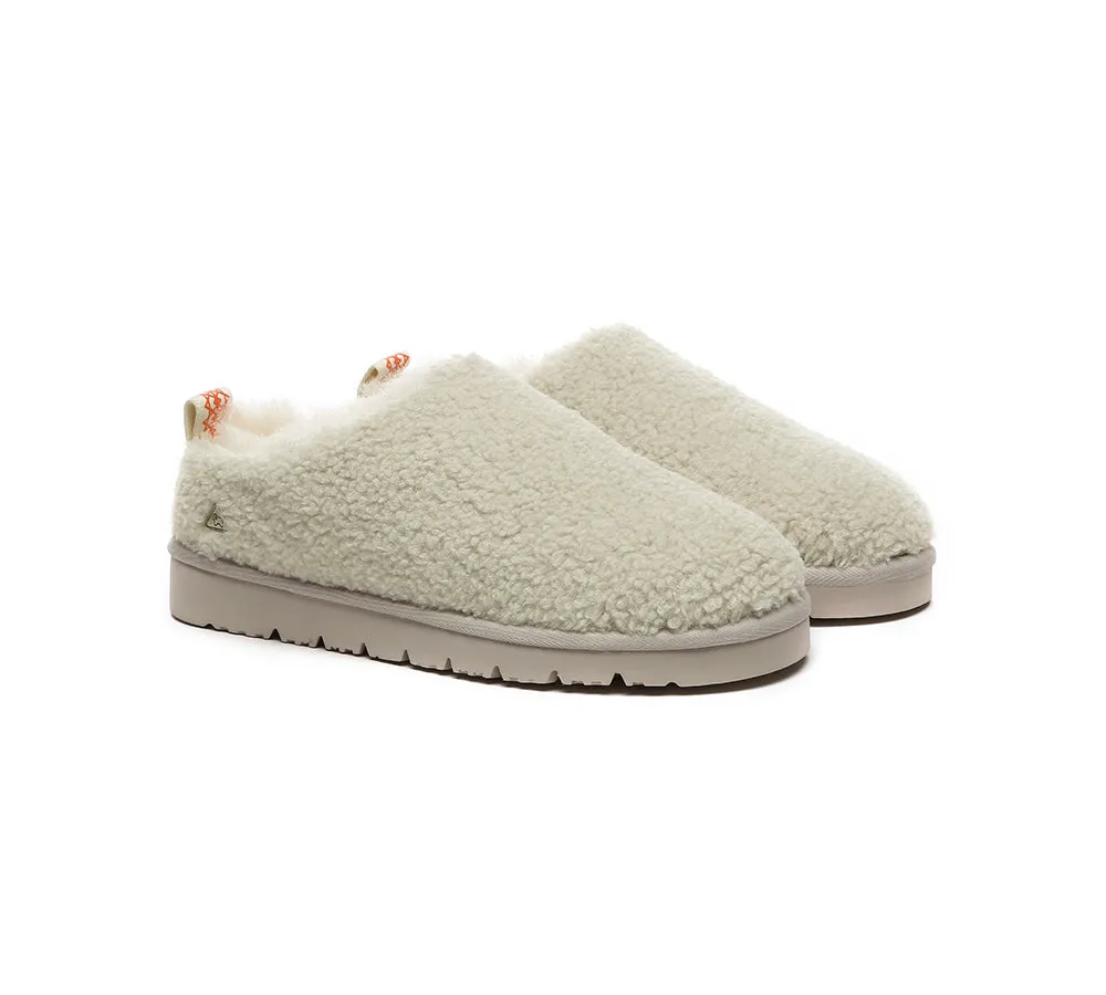 EVERAU® UGG Slippers Sheepskin Wool Plush Ankle Teddycozy