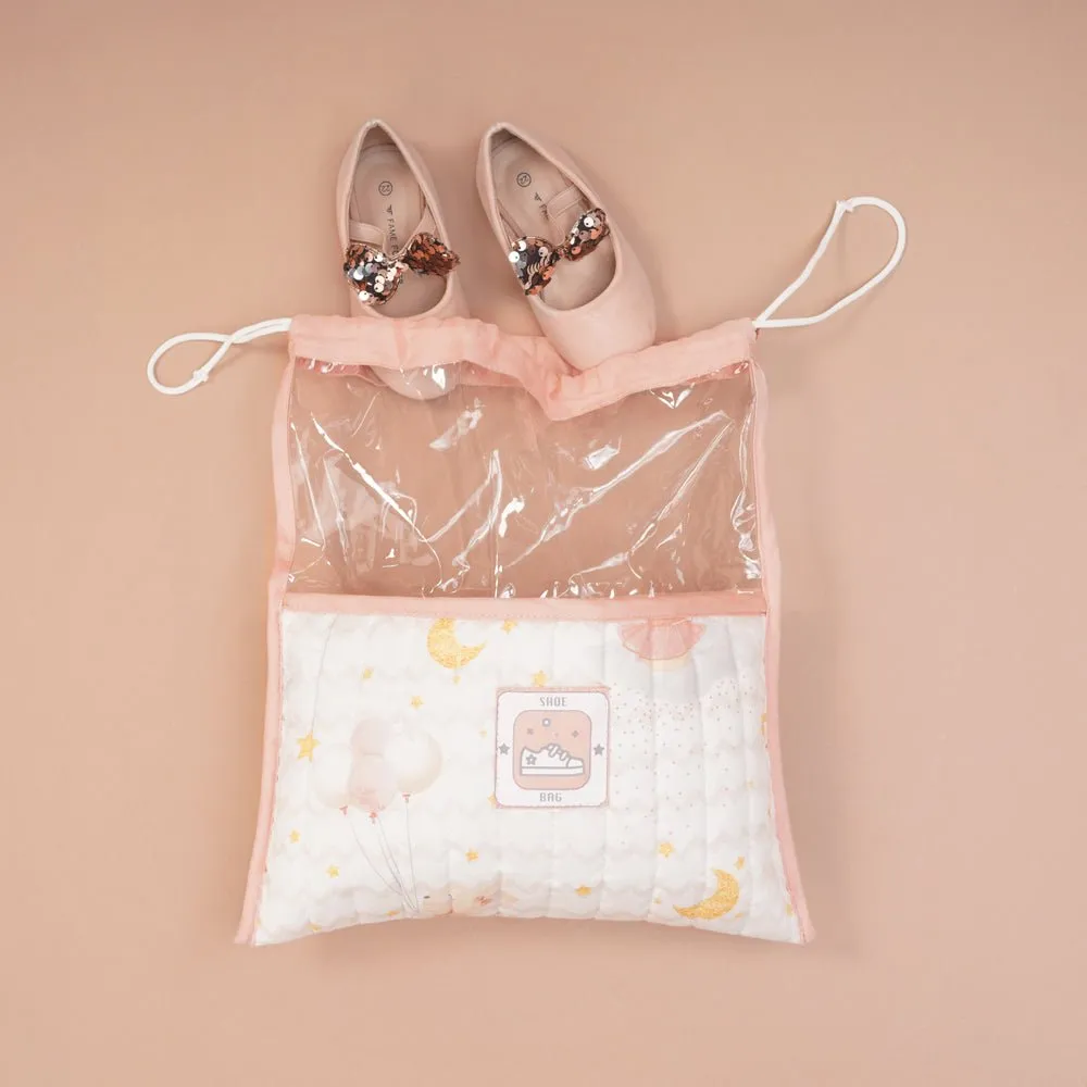 Fancy Fluff Organic Cotton Shoe Bag- Day Dream