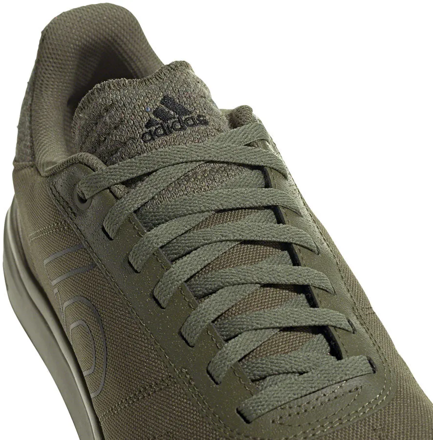 Five Ten Five Ten Sleuth DLX Canvas Flat Shoe - Men's, Focus Olive/Core Black/Pulse Lime