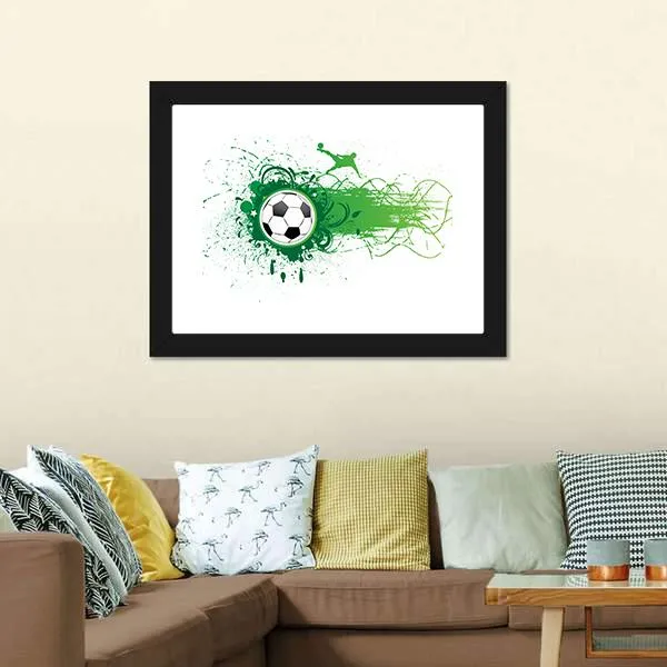 Football Banner Canvas Wall Art