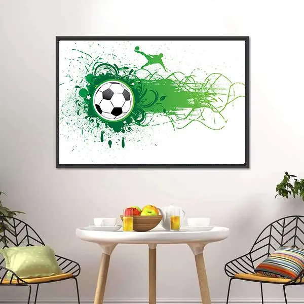 Football Banner Canvas Wall Art