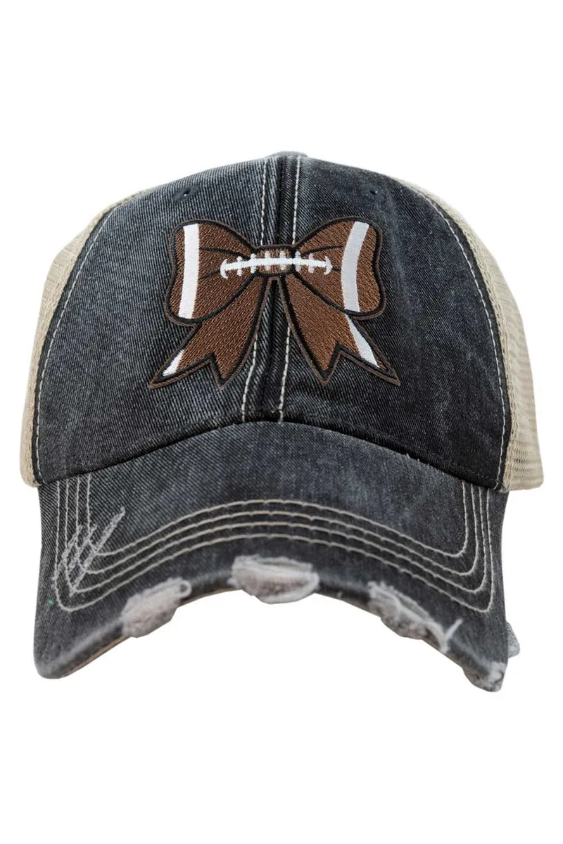 Football Bow Coquette Patch Wholesale Trucker Hat