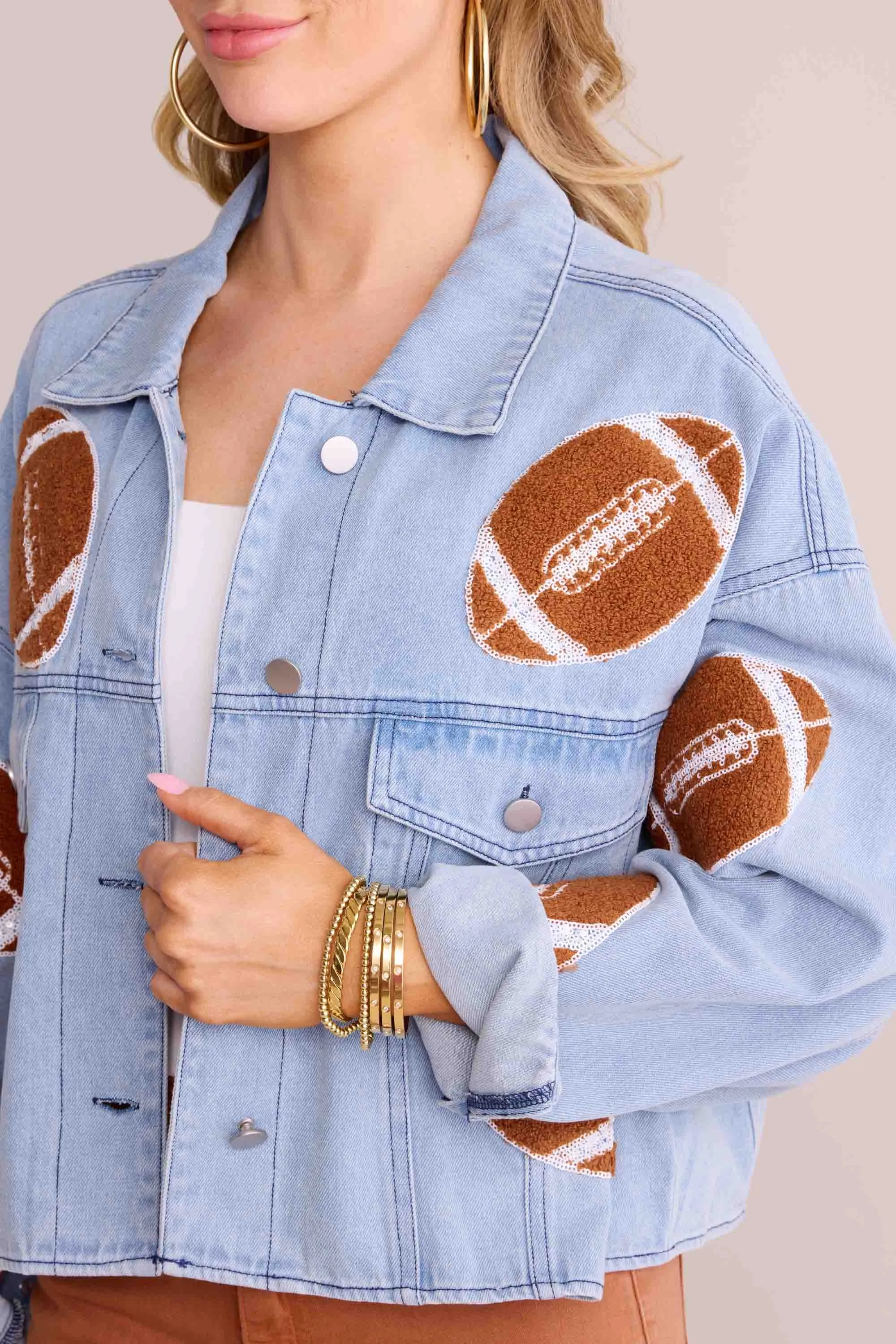 Football Denim Jacket