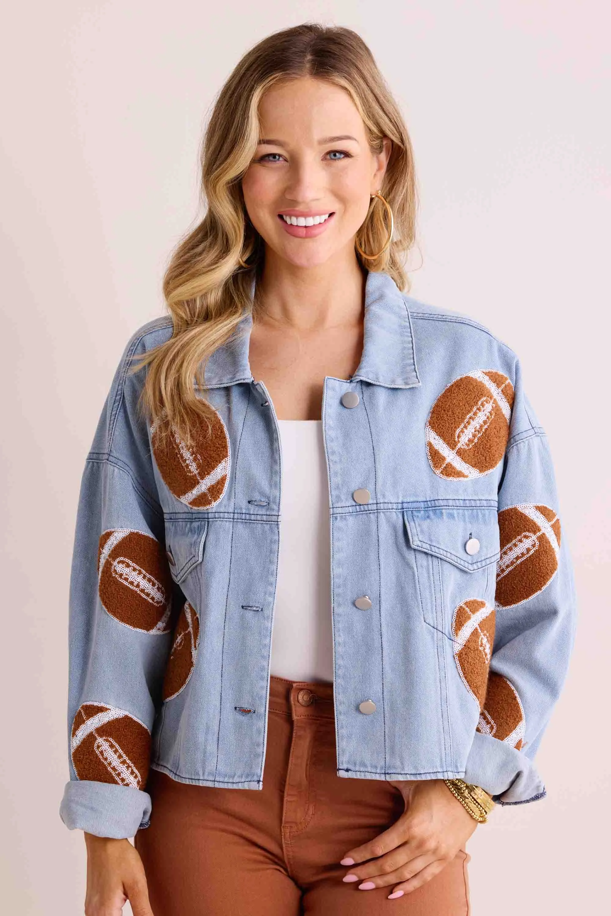 Football Denim Jacket