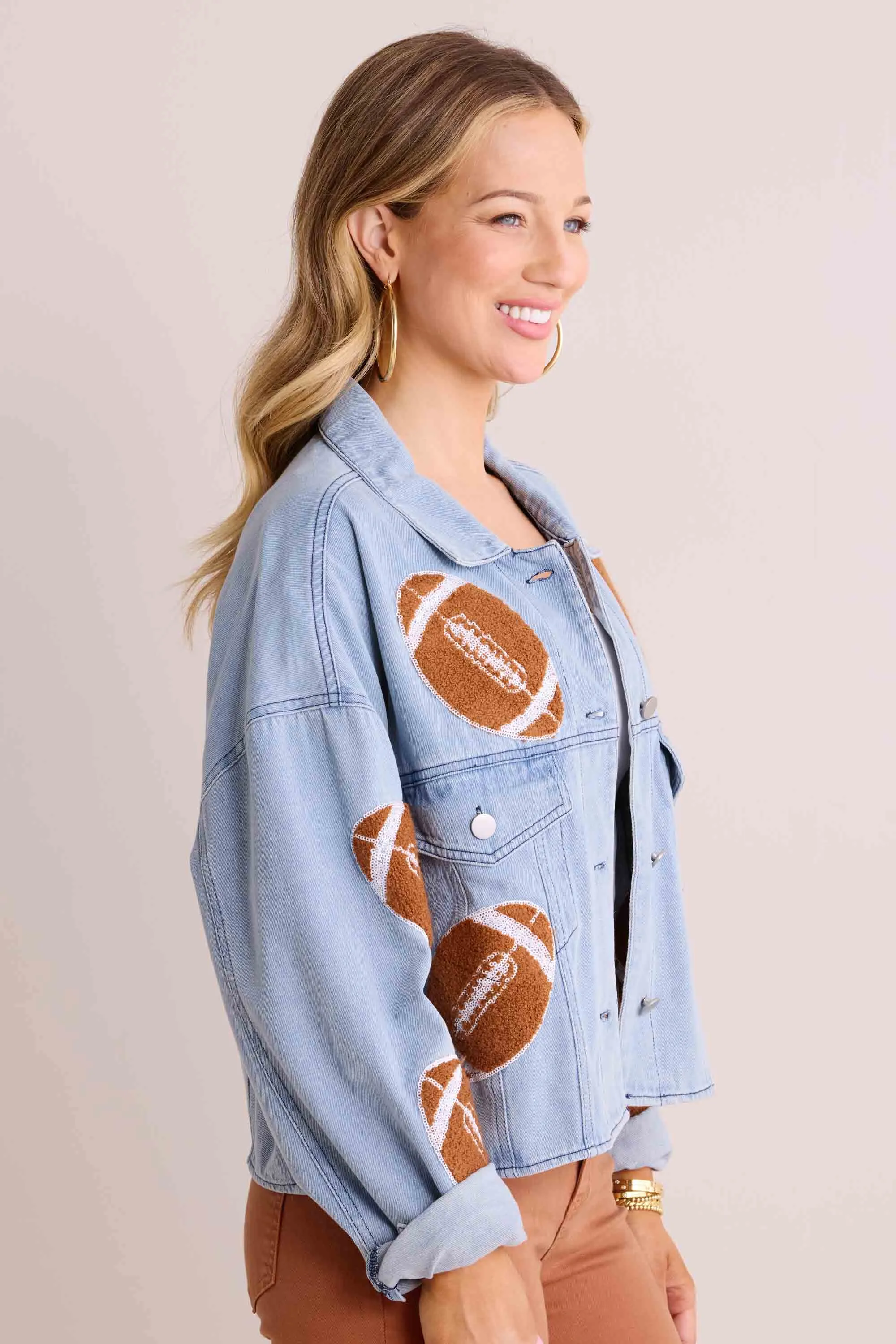 Football Denim Jacket