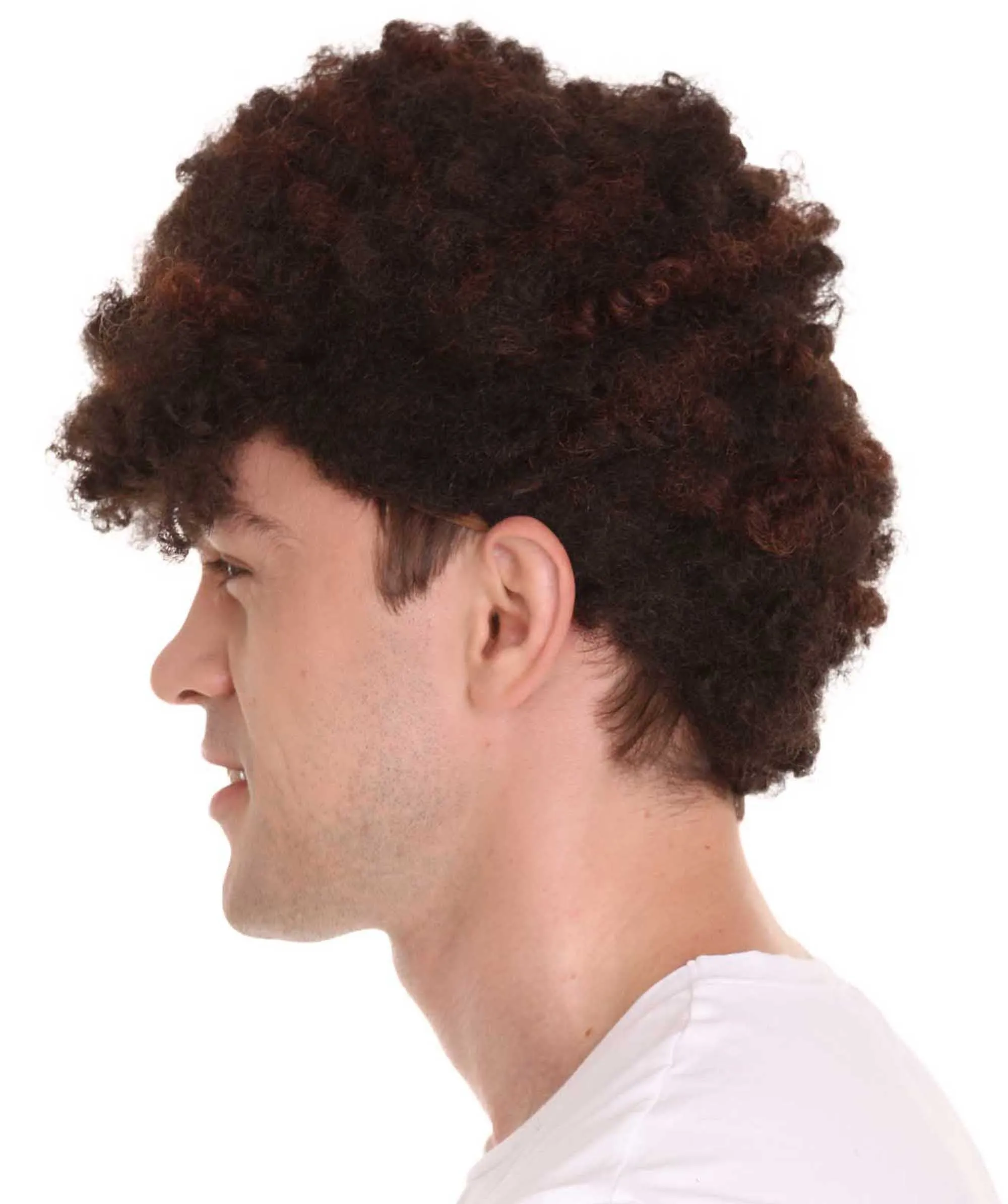 Football | Men's Football Curly Brown Wig