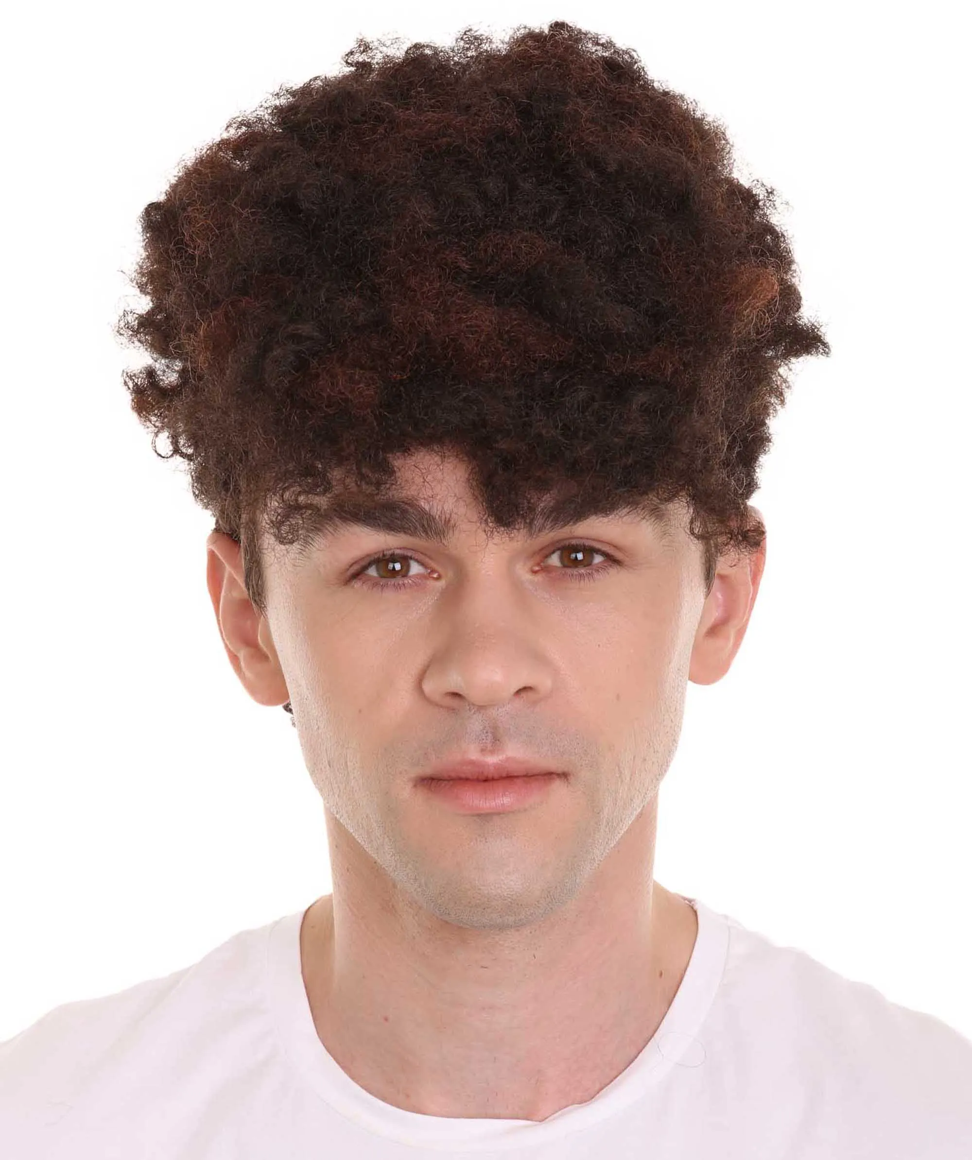 Football | Men's Football Curly Brown Wig