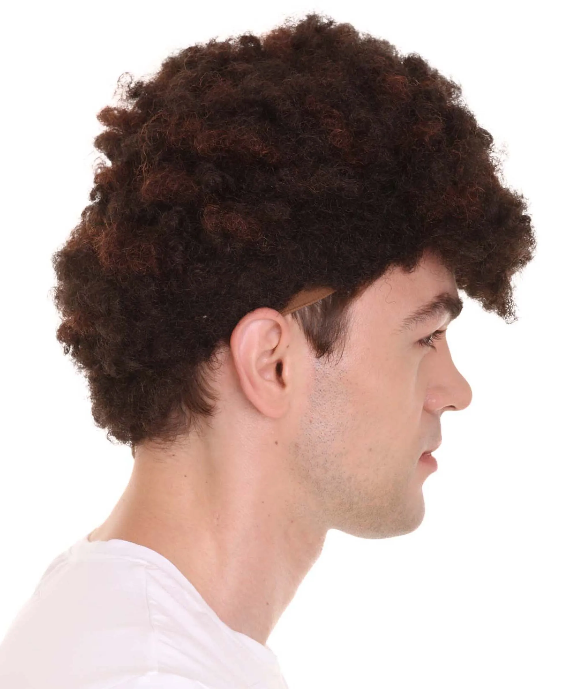 Football | Men's Football Curly Brown Wig