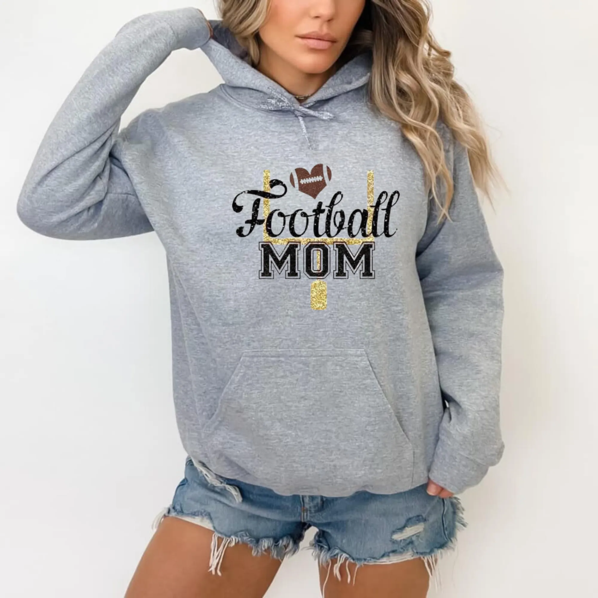 Football Mom Hoodie Sweatshirt