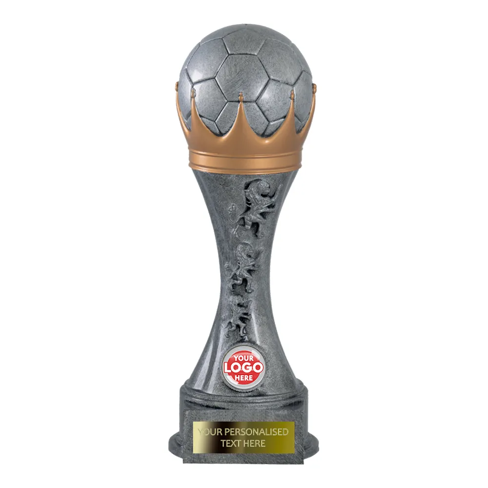 Football Soccerball Statuette with Golden Crown Design (CRL1/2/3/4ASG)