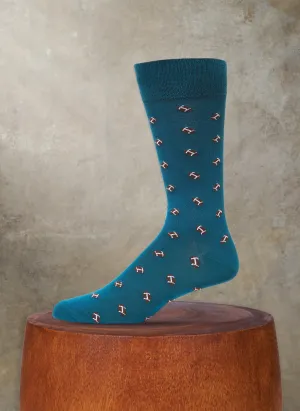 Football Sock in Teal