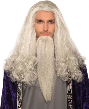 Forum Novelties Wise Wizard Wig & Beard - White