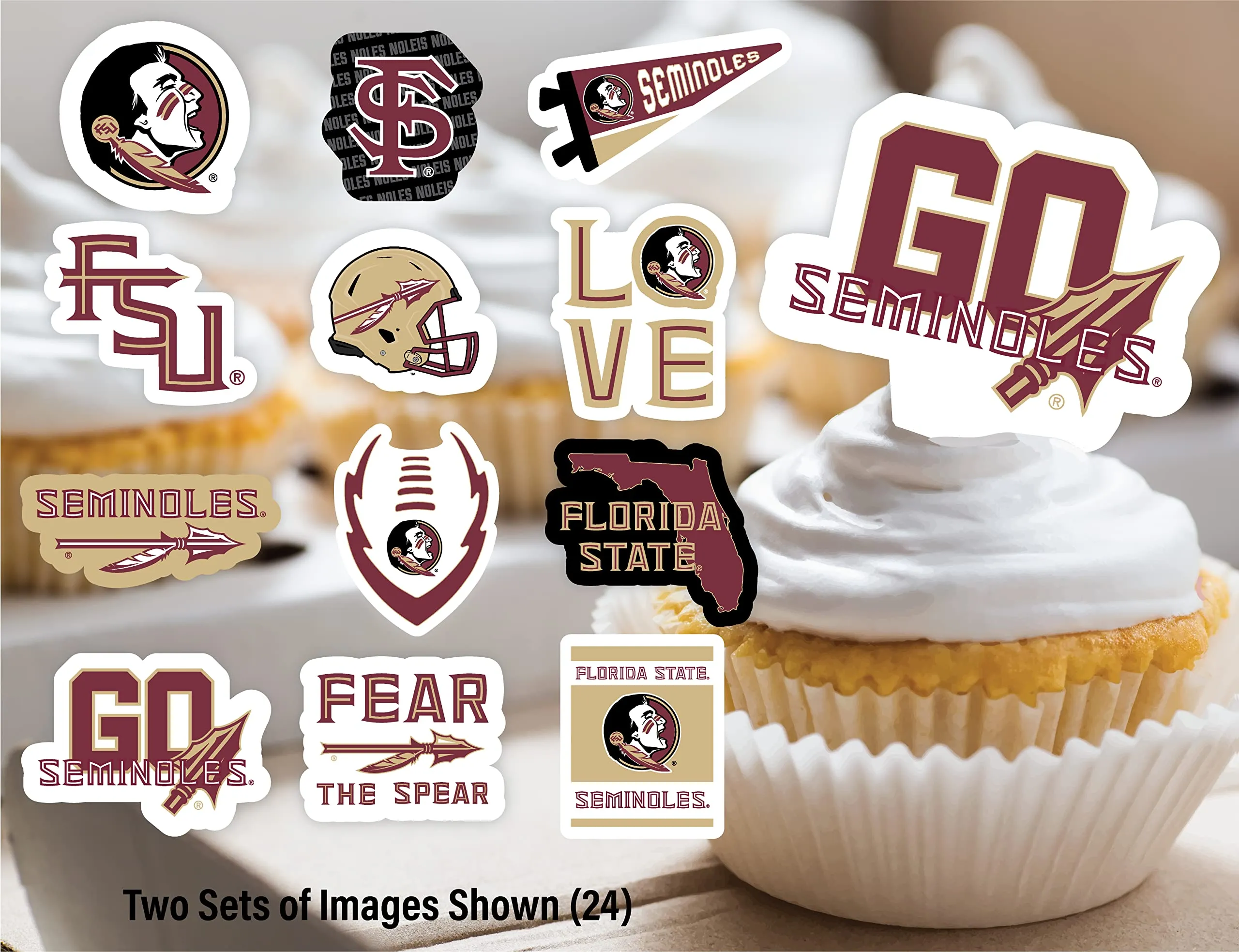 FSU Seminoles Party Supplies (42 Pcs) Florida State Party Decorations for Football, Birthday, Graduation Party and Cake Decor