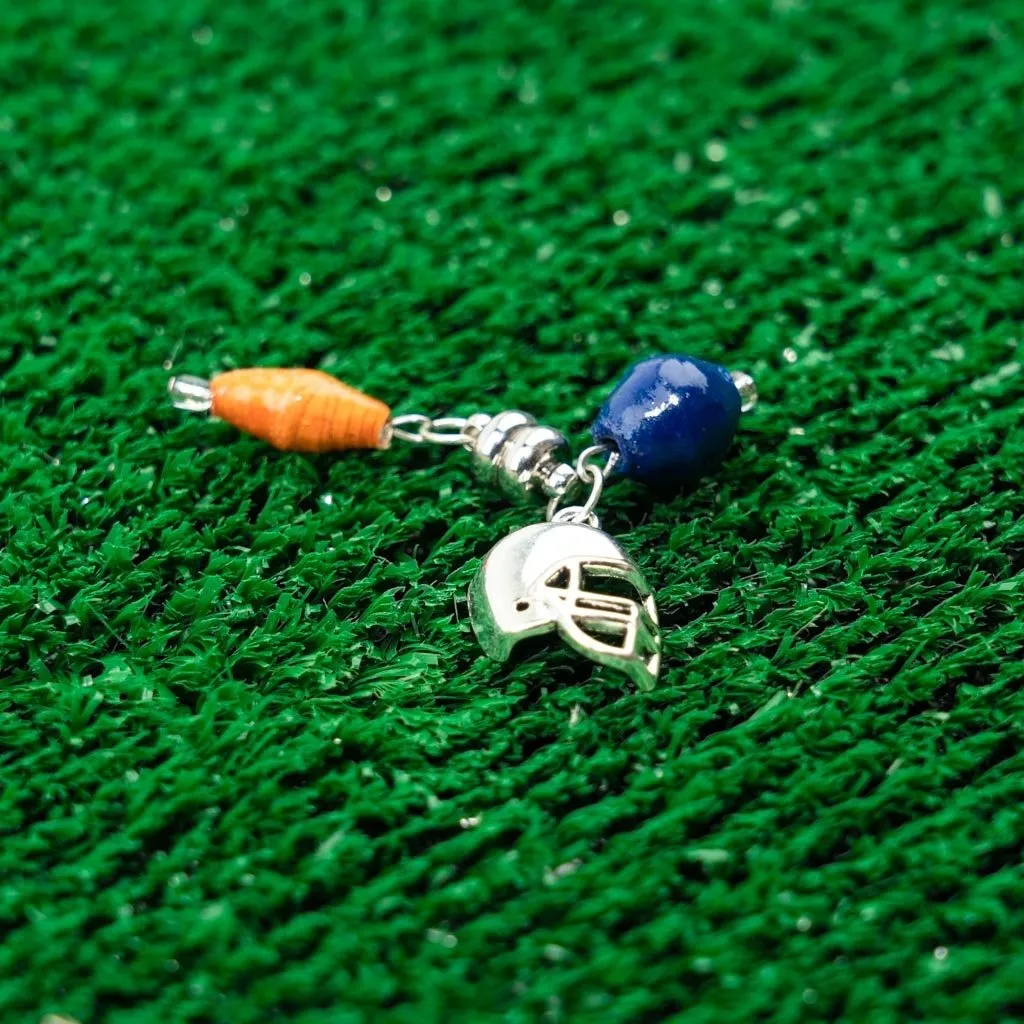 Game Day Wine Charms - Orange & Navy