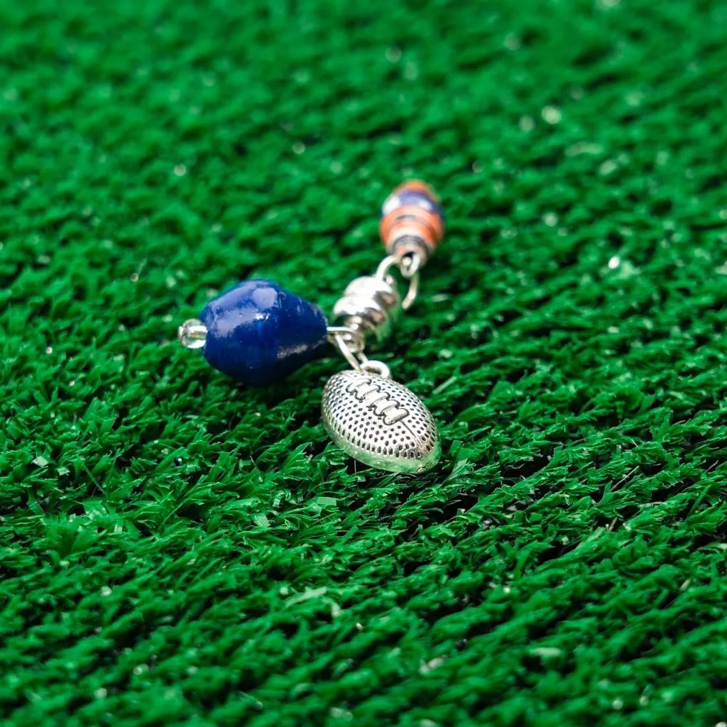 Game Day Wine Charms - Orange & Navy